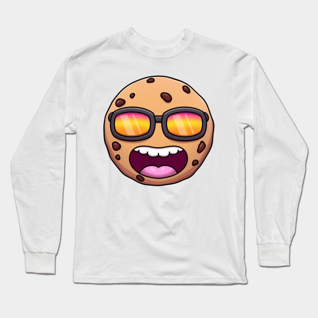 Cool Chocolate Chip Cookie Long Sleeve T-Shirt by TheMaskedTooner